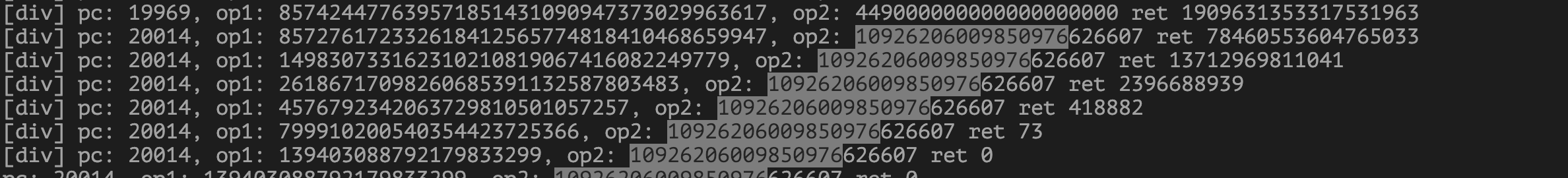 Floor division driving r to 0